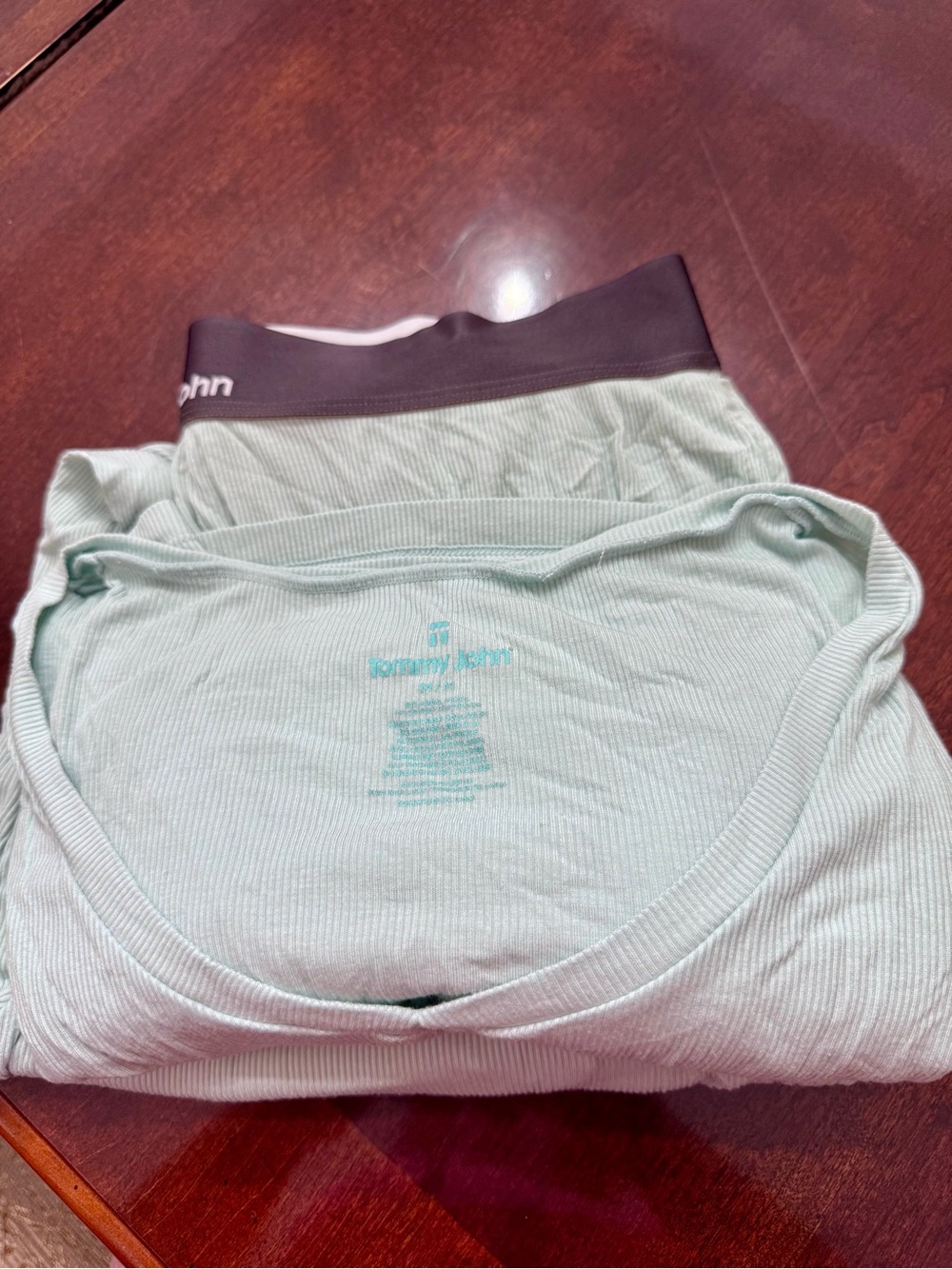 Tommy JohnLight Mint Ribbed Women's Tank Top (M) & joggers pant (L)- Comfort Fit